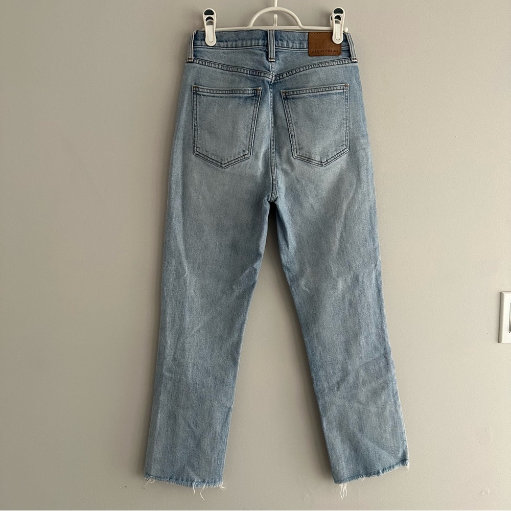 Denim Forum Arlo High Rise Straight Jeans with Raw Hem Size 26 - Picture 6 of 16